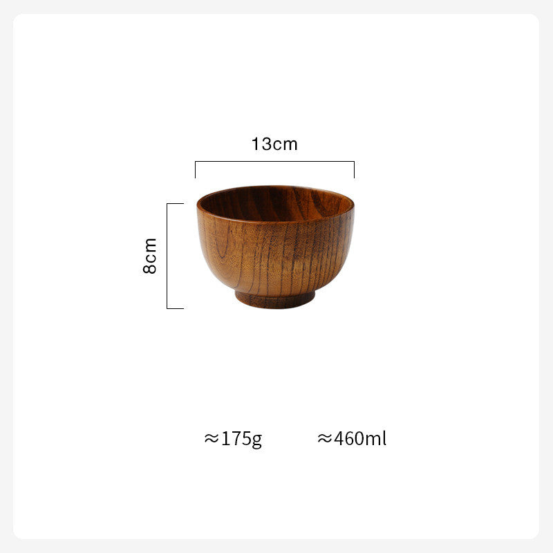 Bowl de Madera Estilo Japonés para Comidas Confortables