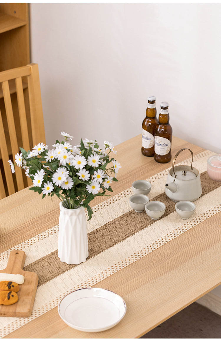 Caminero de Mesa Boho con Flecos para Decoración Elegante