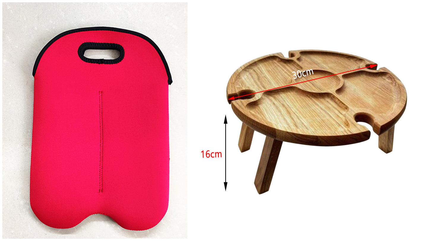 Mesa Plegable de Picnic: Disfruta Vino al Aire Libre