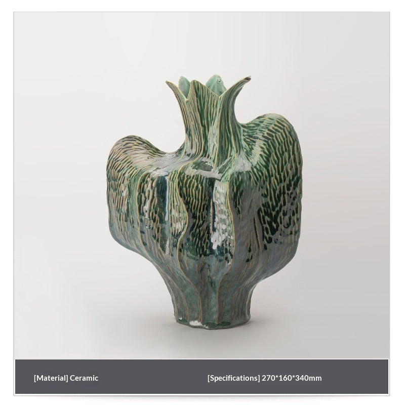 Jarrón Decorativo Retro de Cerámica: Estilo Atemporal