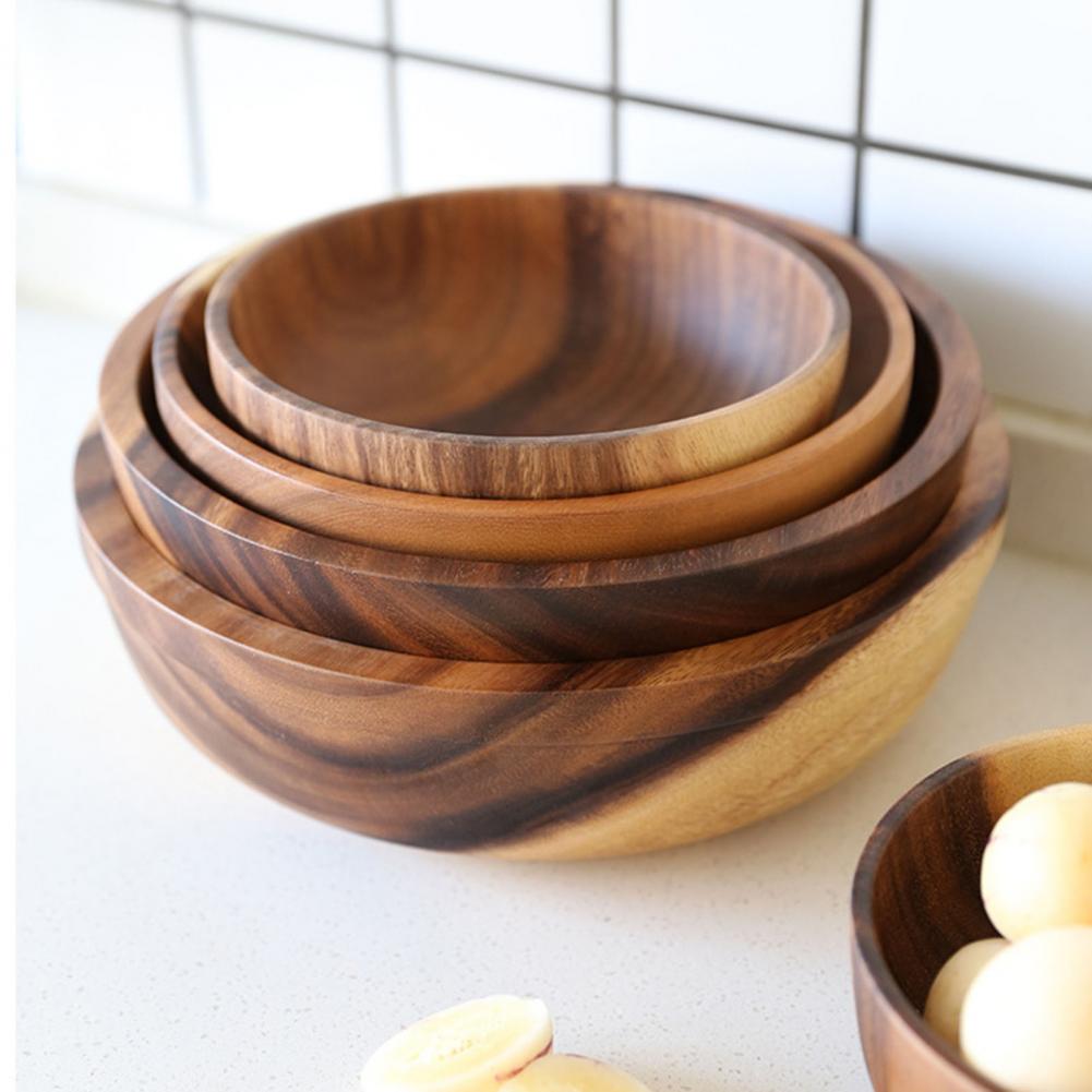 Bowl de Madera Natural: Estilo Cálido para tu Mesa
