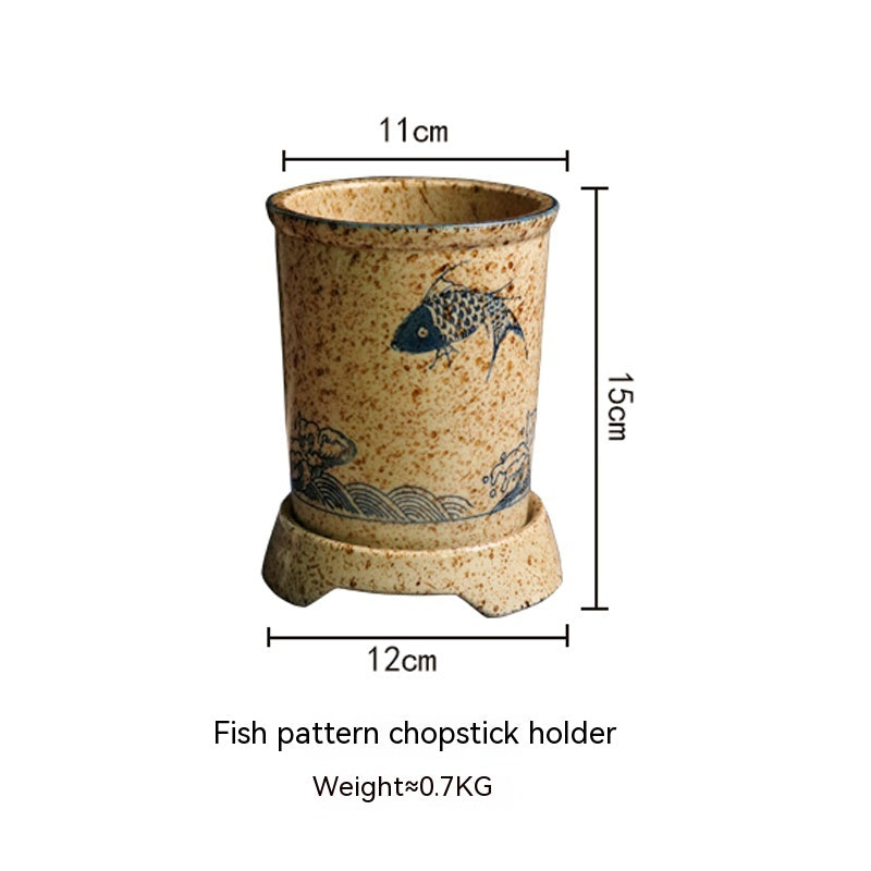 Soporte Cerámico Japonés para Palillos y Cubiertos: Orden Diario en Cocina