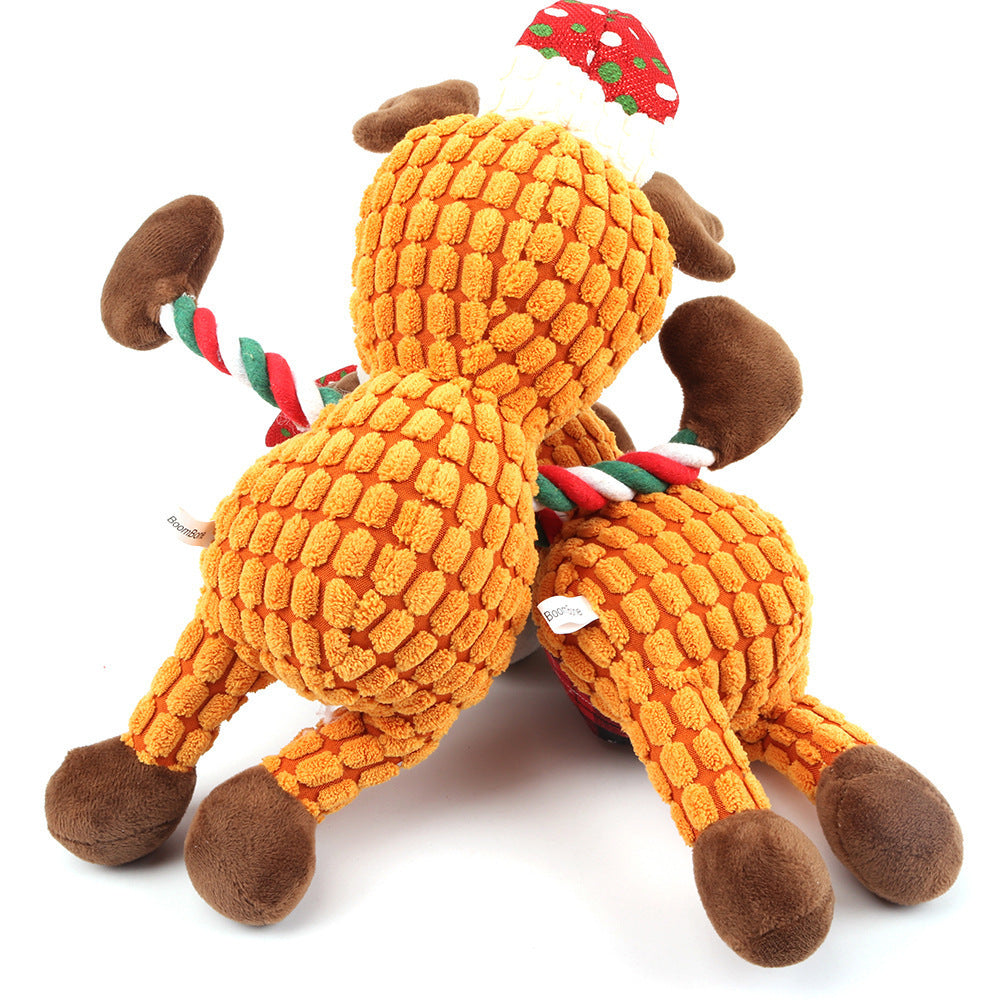 Juguete Navideño de Reno con Sonido para Mascotas