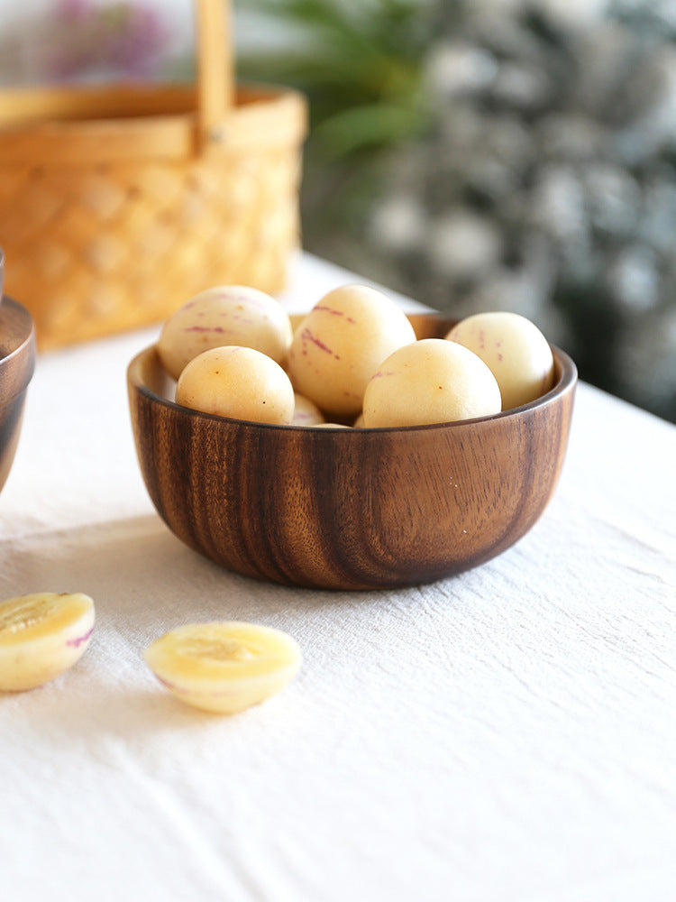Bowl de Madera Natural: Estilo Cálido para tu Mesa