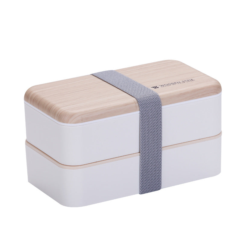 Caja de Almuerzo Doble: Práctica y Compacta para Oficina