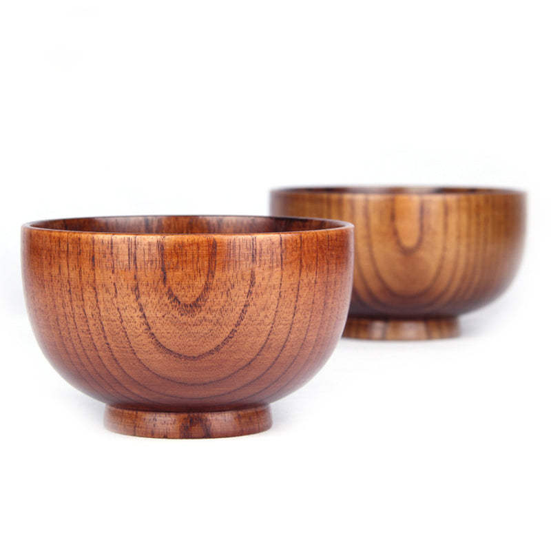 Bowl de Madera Estilo Japonés para Comidas Confortables