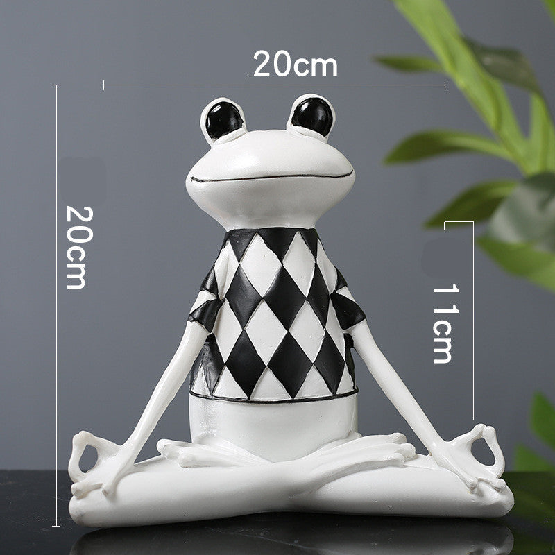 Figura de Rana Decorativa: Toque Alegre para Casa