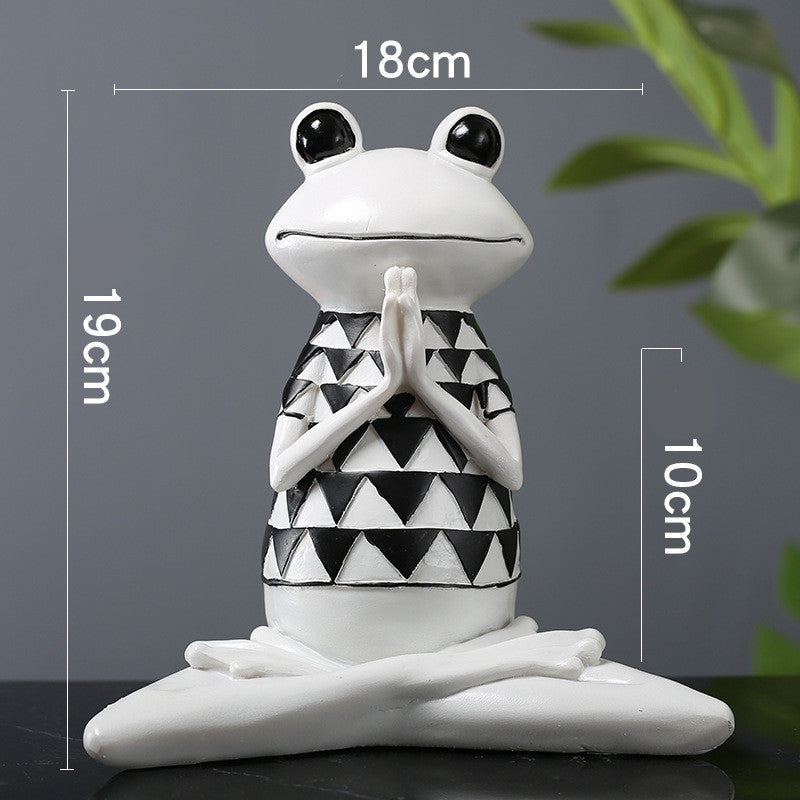 Figura de Rana Decorativa: Toque Alegre para Casa