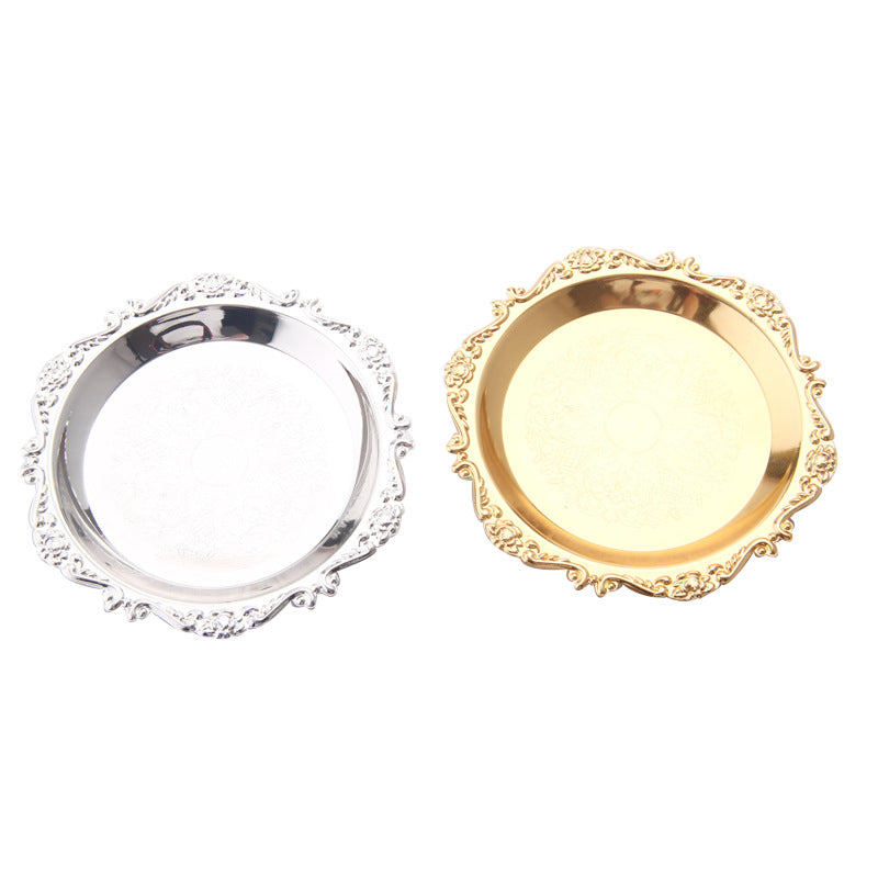 Bandeja Plateada y Dorada para Pasteles: Estilo y Sofisticación