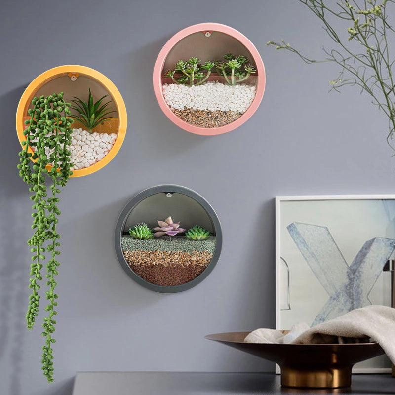 Jarrón de Pared Redondo: Elegancia para Hogar y Restaurante