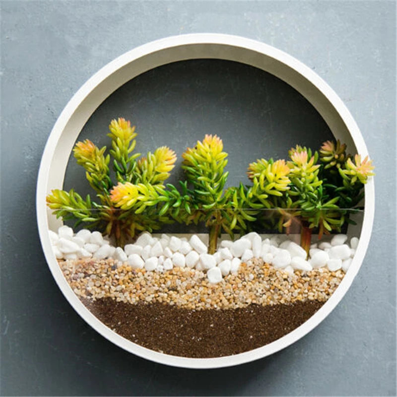 Jarrón de Pared Redondo: Elegancia para Hogar y Restaurante