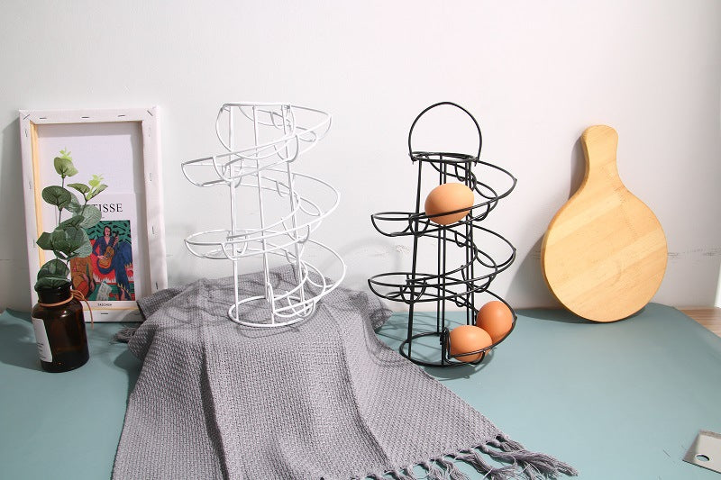 Canasta Espiral para Huevos: Práctica y Decorativa