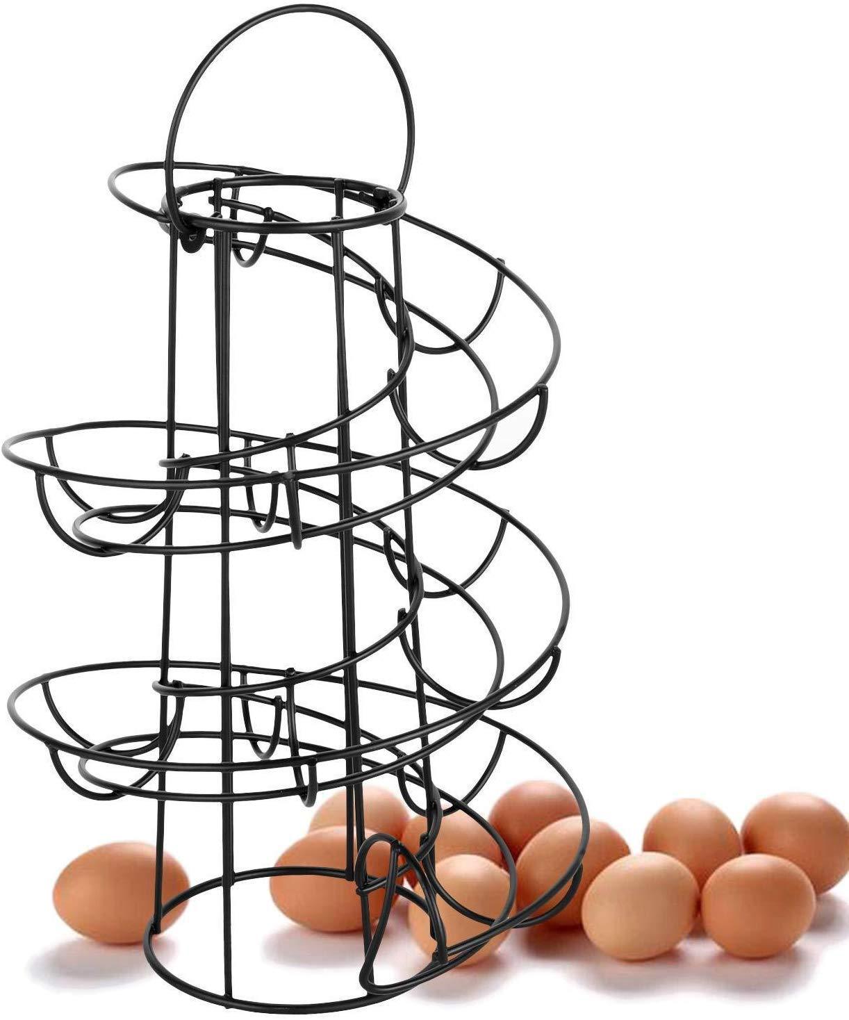 Canasta Espiral para Huevos: Práctica y Decorativa
