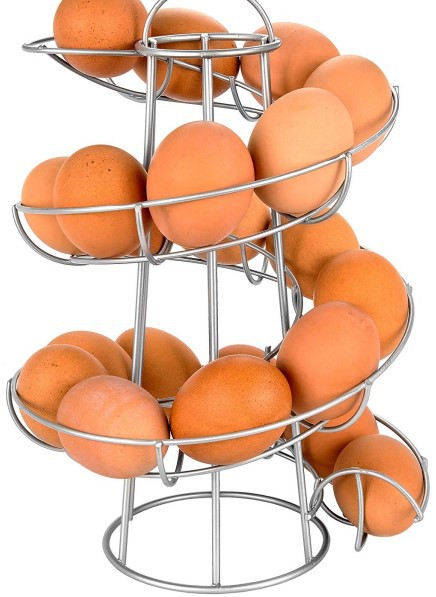Canasta Espiral para Huevos: Práctica y Decorativa