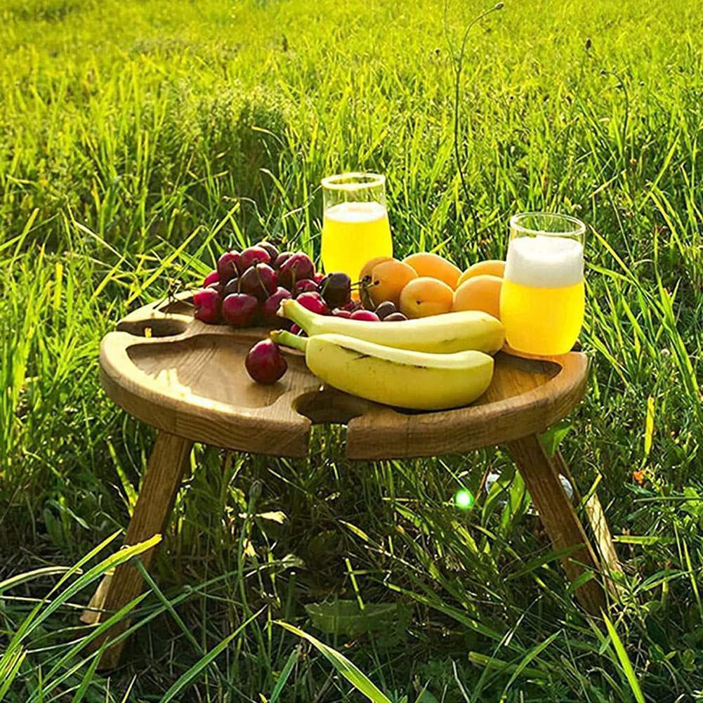 Mesa Plegable de Picnic: Disfruta Vino al Aire Libre