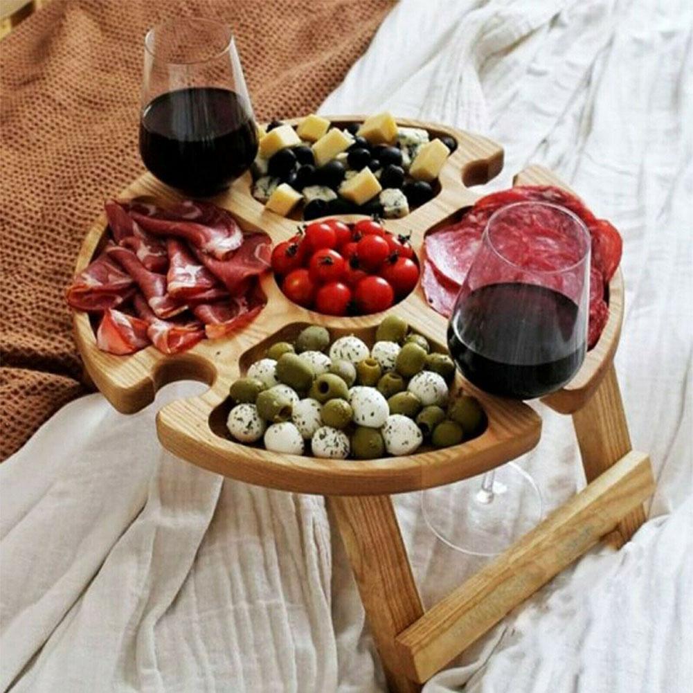 Mesa Plegable de Picnic: Disfruta Vino al Aire Libre
