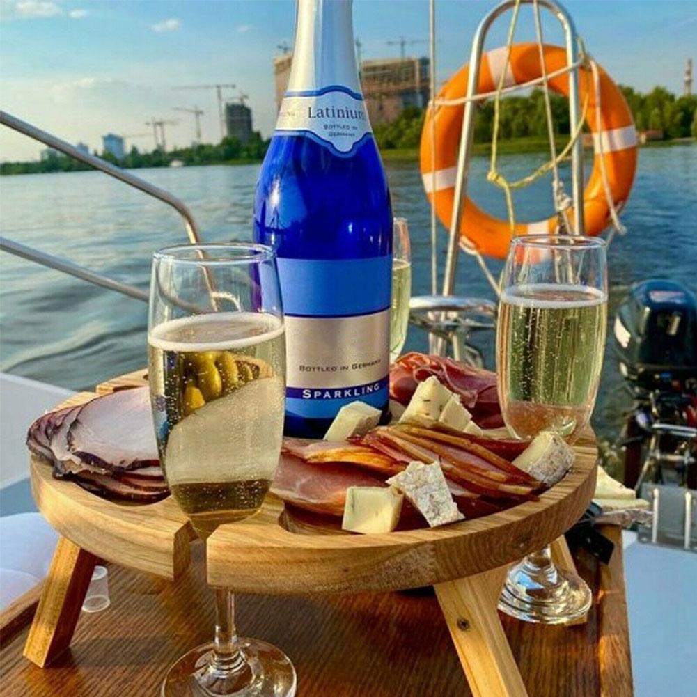 Mesa Plegable de Picnic: Disfruta Vino al Aire Libre
