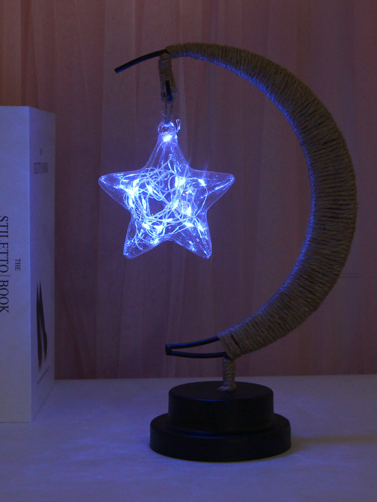 Lámpara LED Luna y Estrella: Decoración Mágica Hogar
