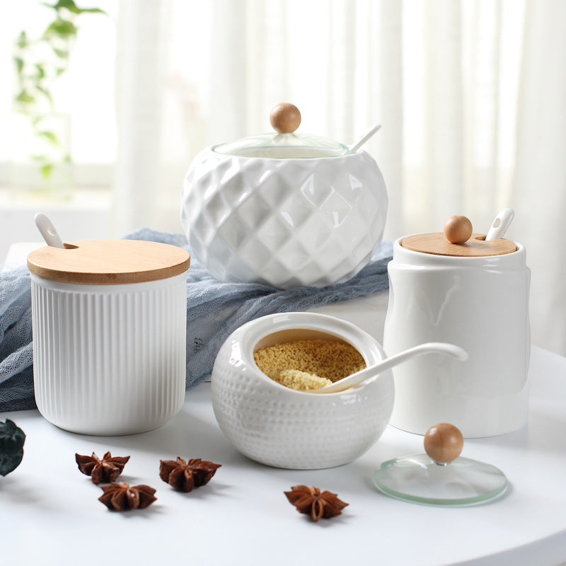 Recipiente Cerámico para Condimentos: Cocina Bonita y Organizada