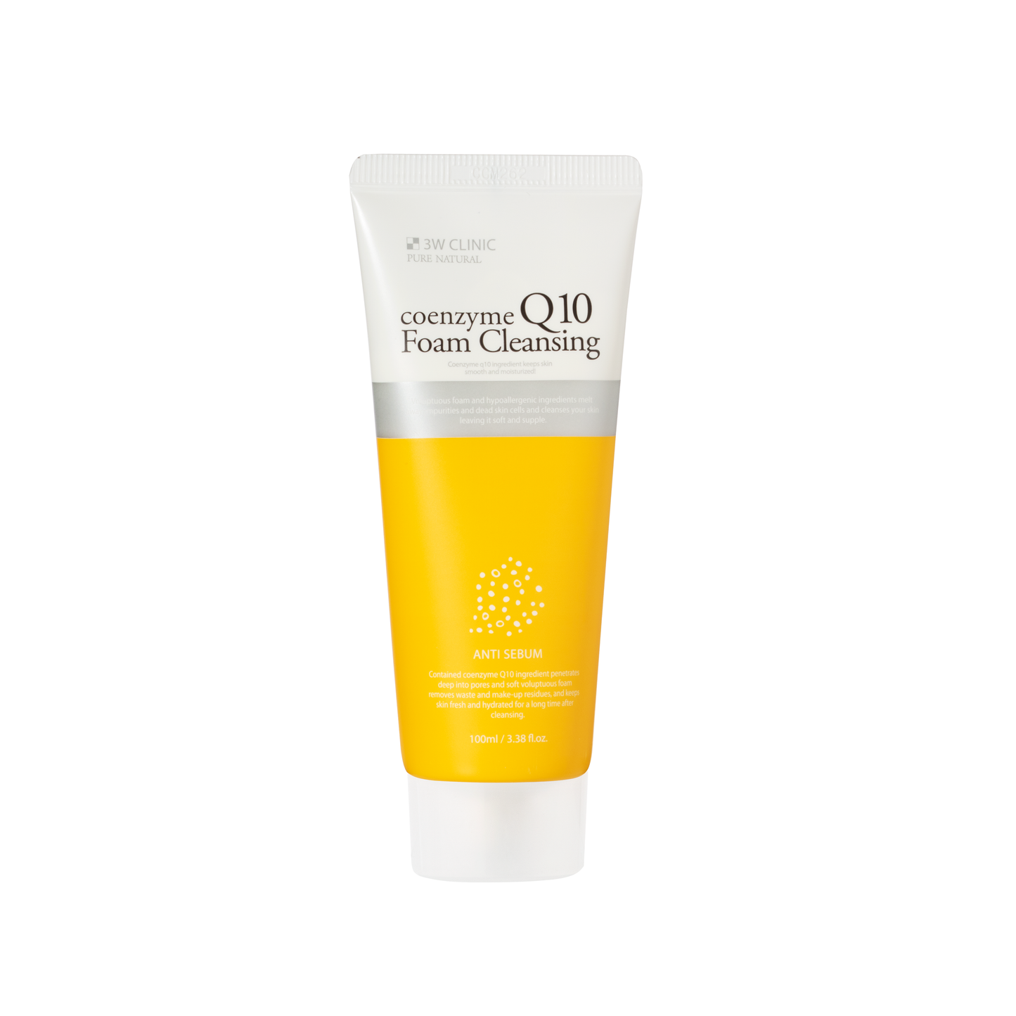 3W Clinic – Espuma Facial Limpiadora con Coenzima Q10 (100 ml)