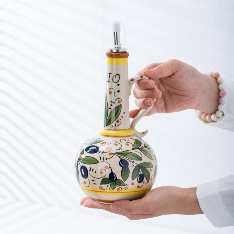 Botella de Porcelana para Aceite y Vinagre: Cocina con Estilo