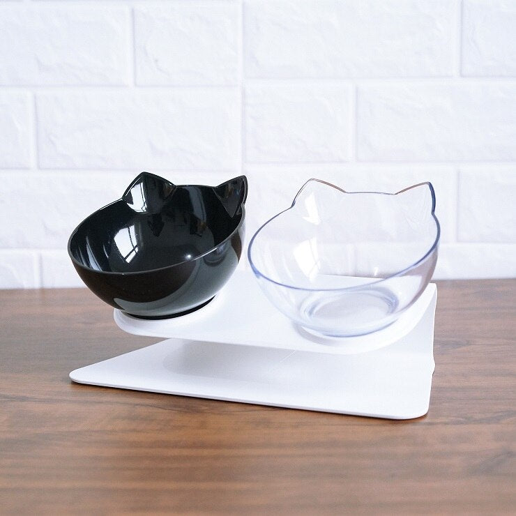 Plato Doble Elevado para Gatos: Cómodo y Saludable