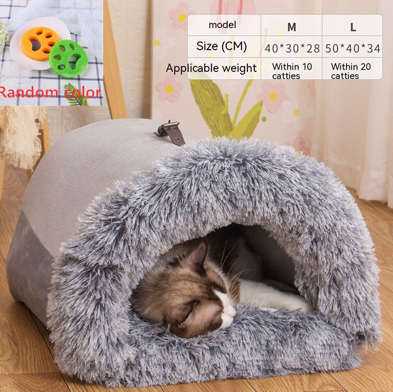 Cama Portátil y Cálida para Perros y Gatos