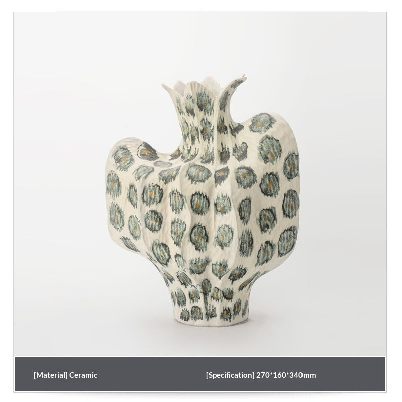 Jarrón Decorativo Retro de Cerámica: Estilo Atemporal
