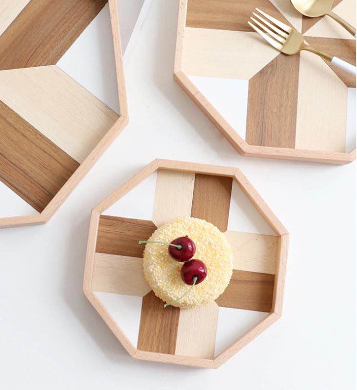 Bandeja de Madera para Frutas y Pasteles: Estilo Natural