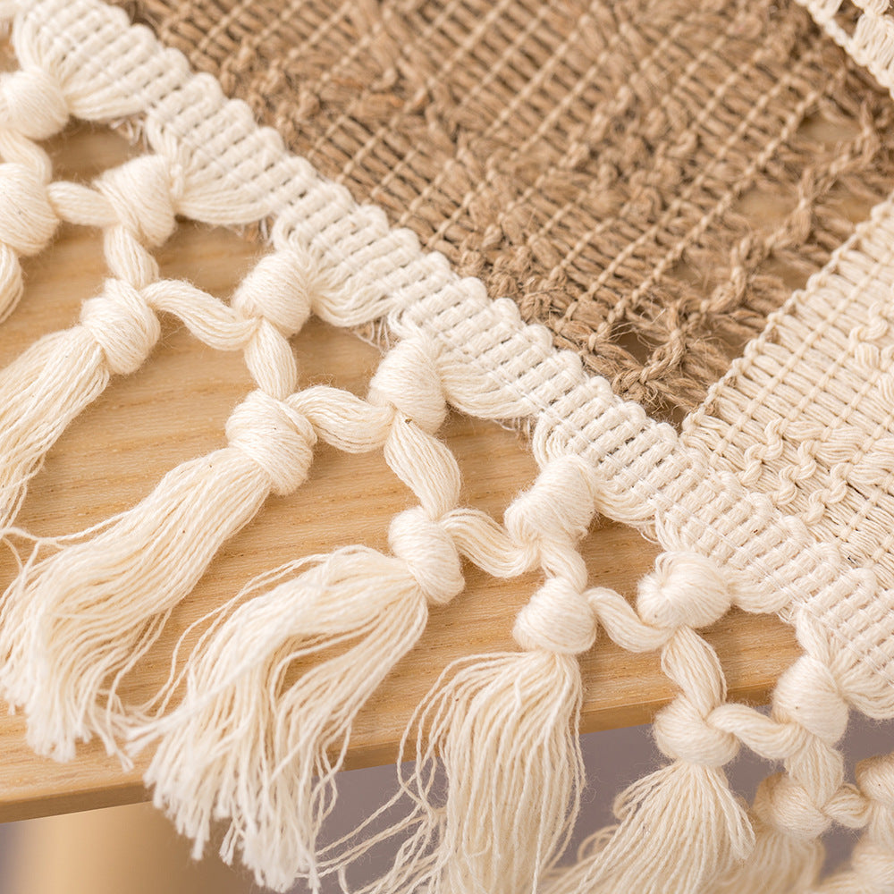 Caminero de Mesa Boho con Flecos para Decoración Elegante
