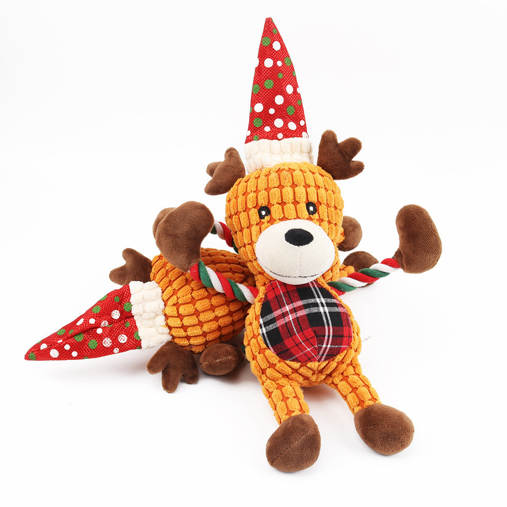 Juguete Navideño de Reno con Sonido para Mascotas