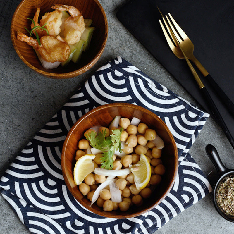 Bowl de Madera Estilo Japonés para Comidas Confortables