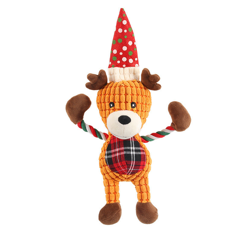 Juguete Navideño de Reno con Sonido para Mascotas