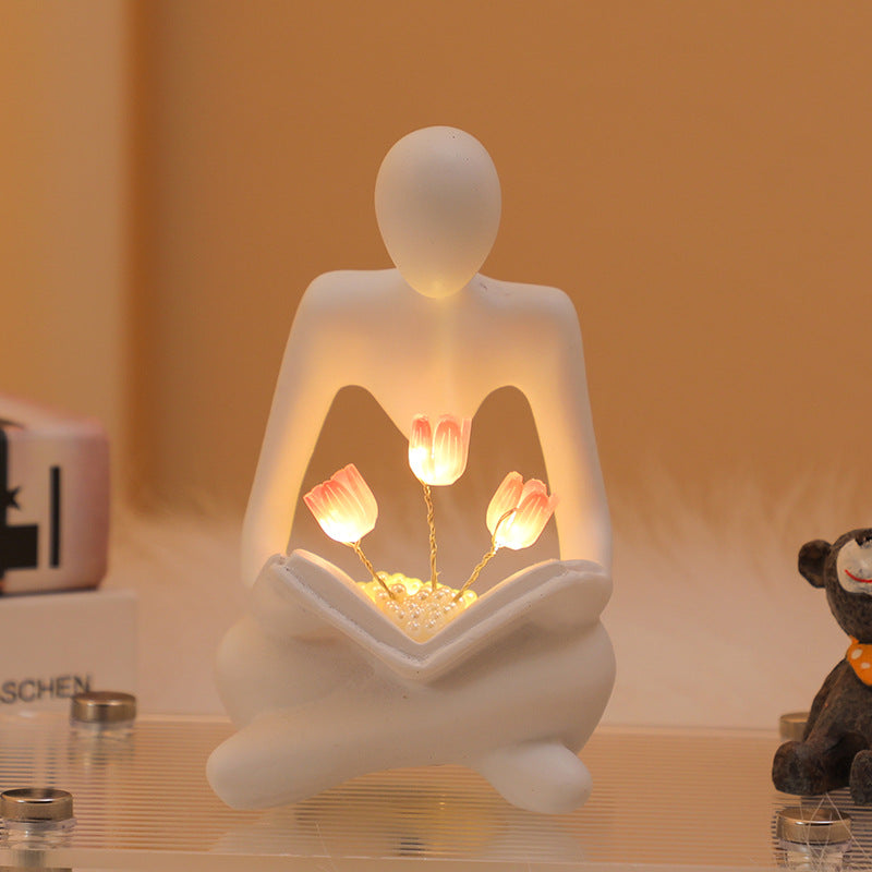 Lámpara de Mesa Decorativa “El Silencio es Dorado”