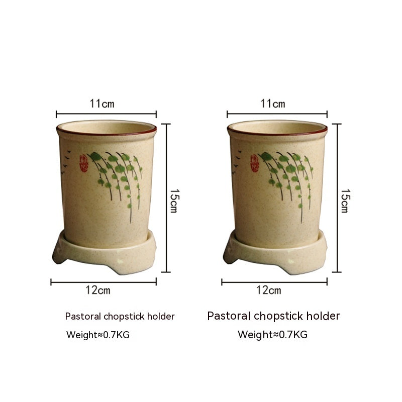 Soporte Cerámico Japonés para Palillos y Cubiertos: Orden Diario en Cocina