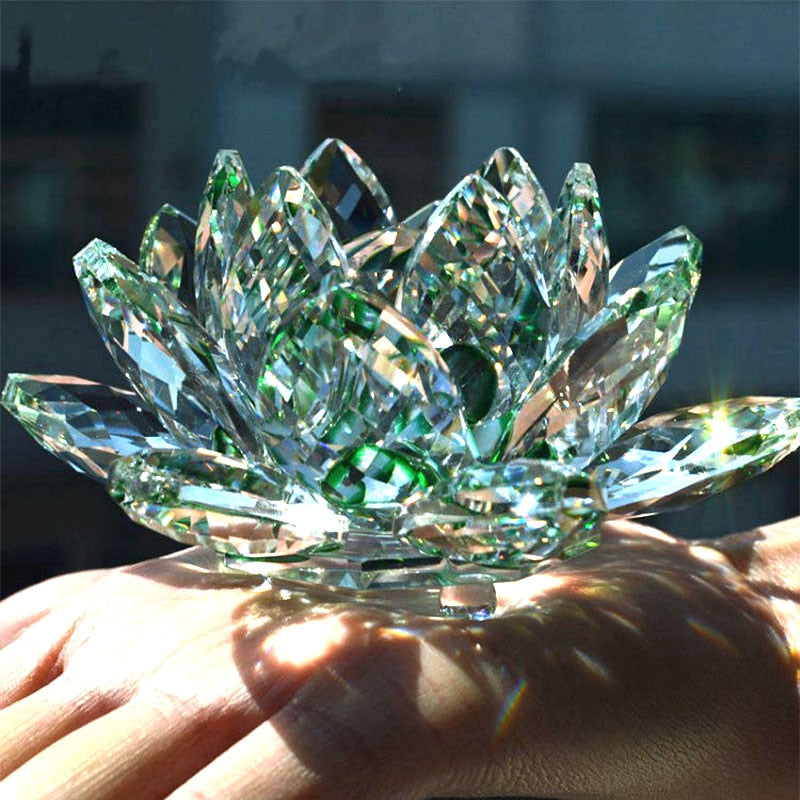 Loto de Cristal Feng Shui para Decorar con Elegancia