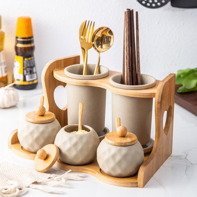 Organizador de Cocina: Doble Nivel para Cubiertos y Condimentos