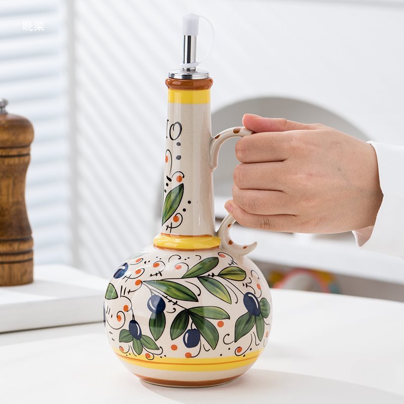 Botella de Porcelana para Aceite y Vinagre: Cocina con Estilo