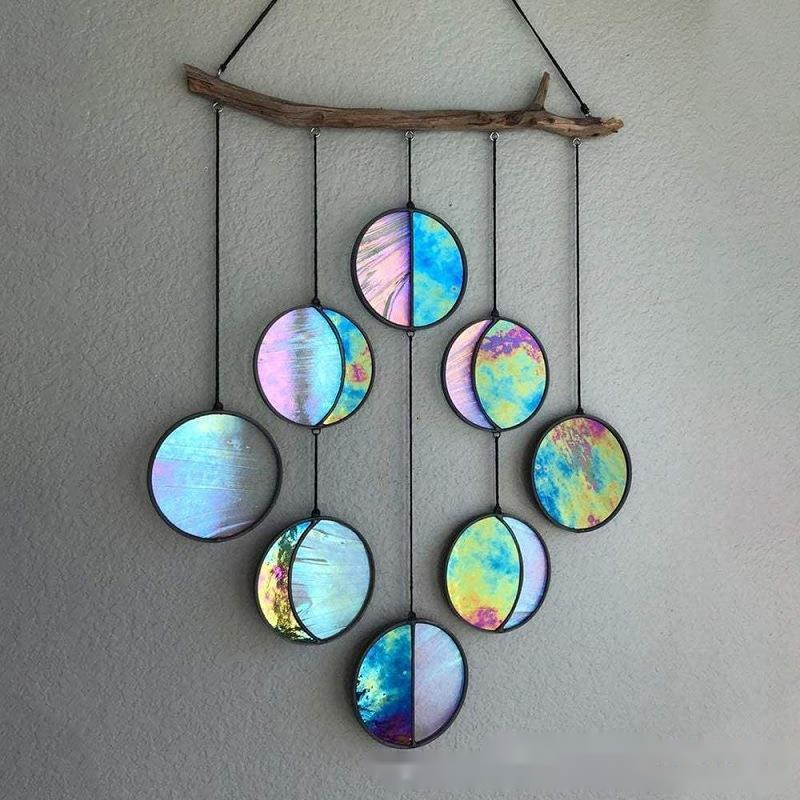Decoración Lunar Arcoíris para Pared: Encanto Único