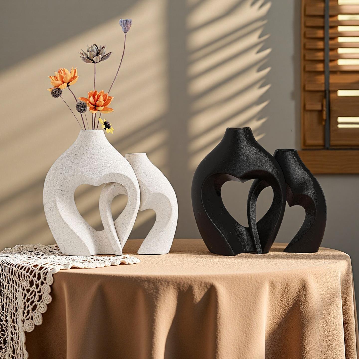 Set de Jarrones Geométricos: Elegancia Moderna para tu Hogar