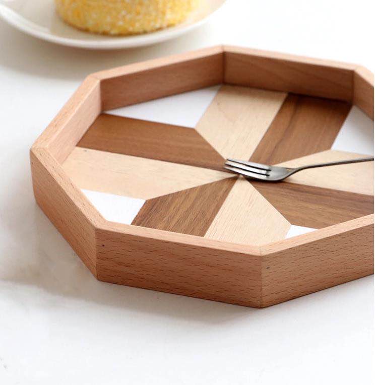 Bandeja de Madera para Frutas y Pasteles: Estilo Natural