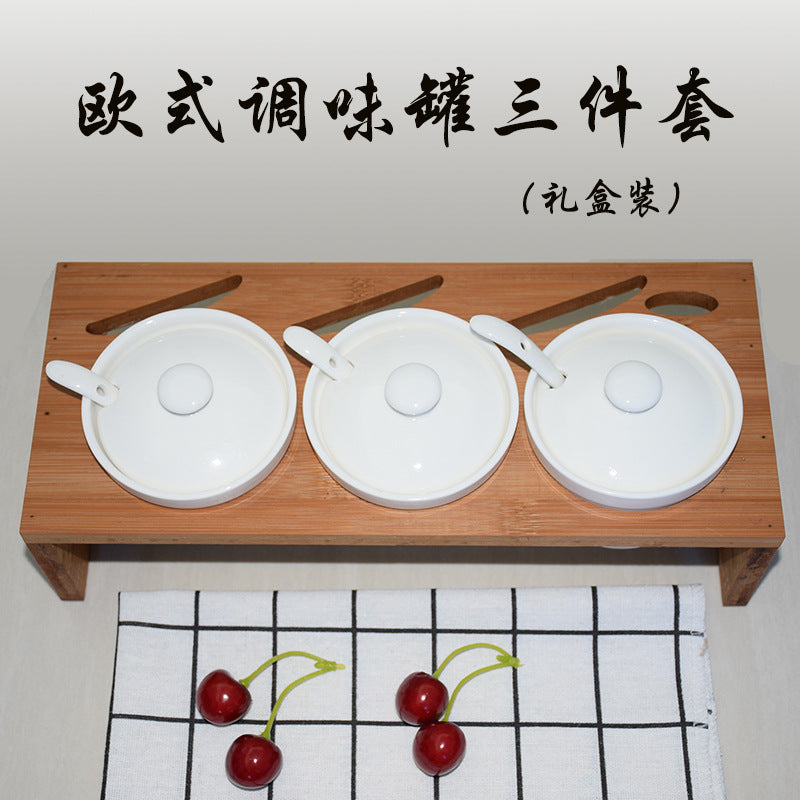 Organizadores de Condimentos Elegantes: Bambú y Cerámica en Cocina