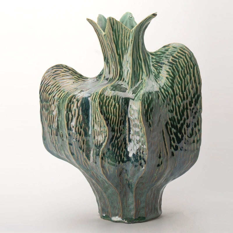 Jarrón Decorativo Retro de Cerámica: Estilo Atemporal