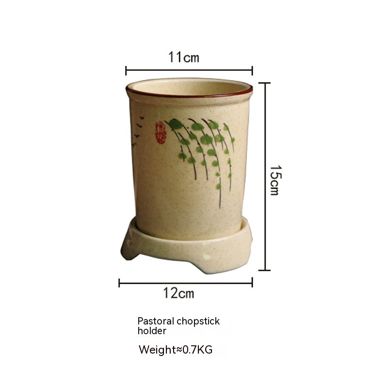 Soporte Cerámico Japonés para Palillos y Cubiertos: Orden Diario en Cocina