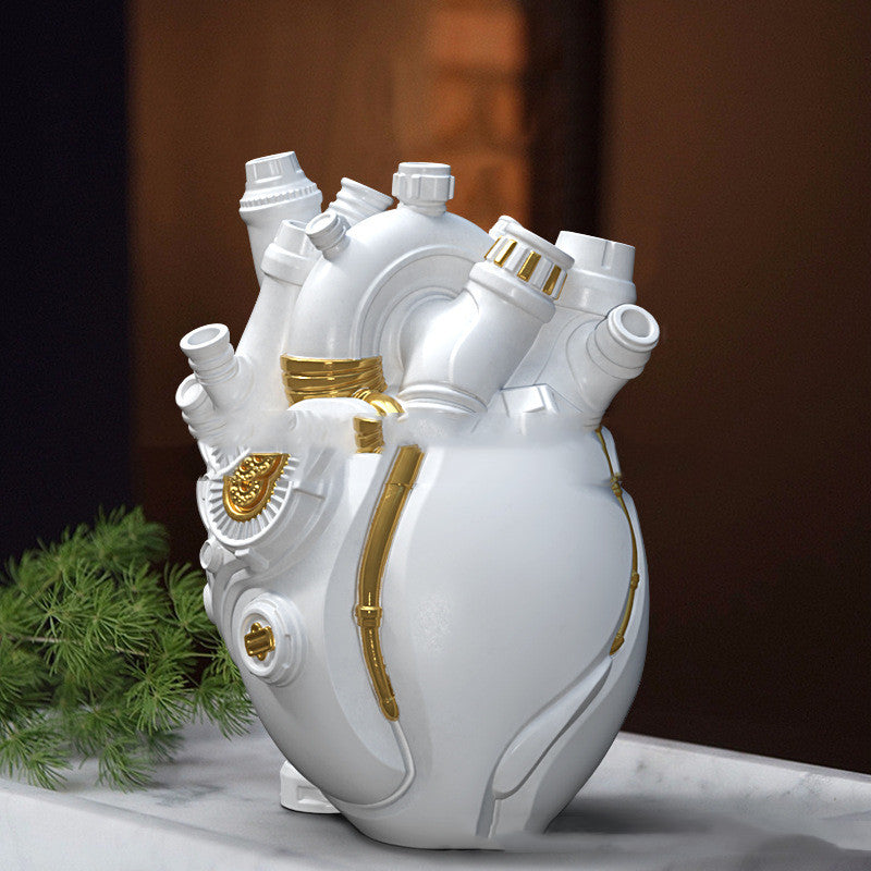 Florero Corazón Futurista: Arte Tecnológico para tu Hogar