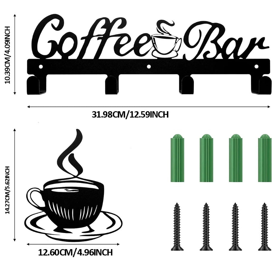 Rack de Café de Pared: Decoración Funcional para Cocina