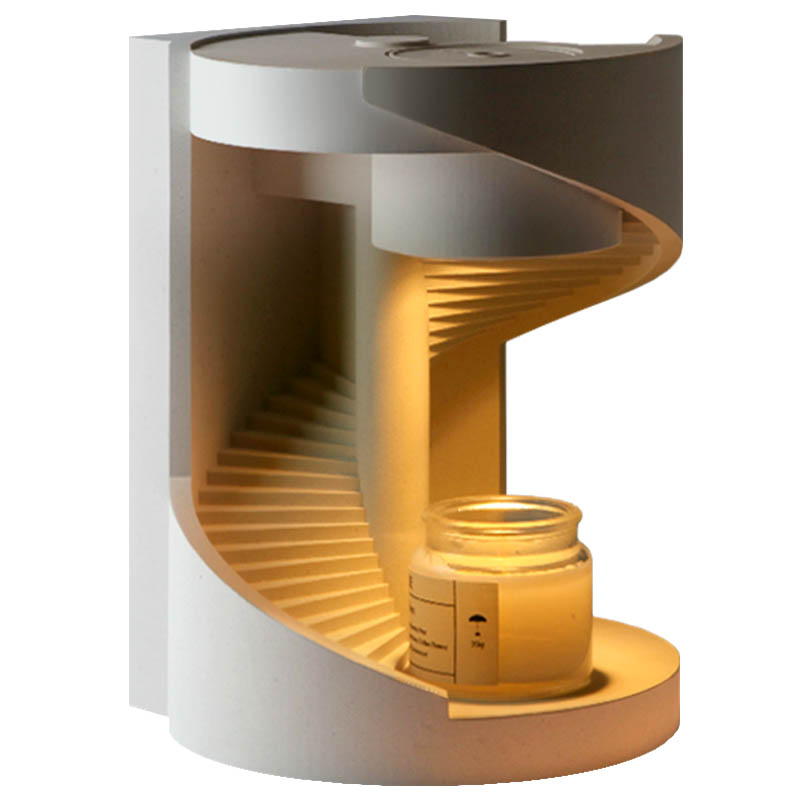 Lámpara de Noche con Escalera Redonda: Decorativa y Única