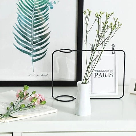 Soporte Decorativo de Fotos en Hierro: Diseño Actual