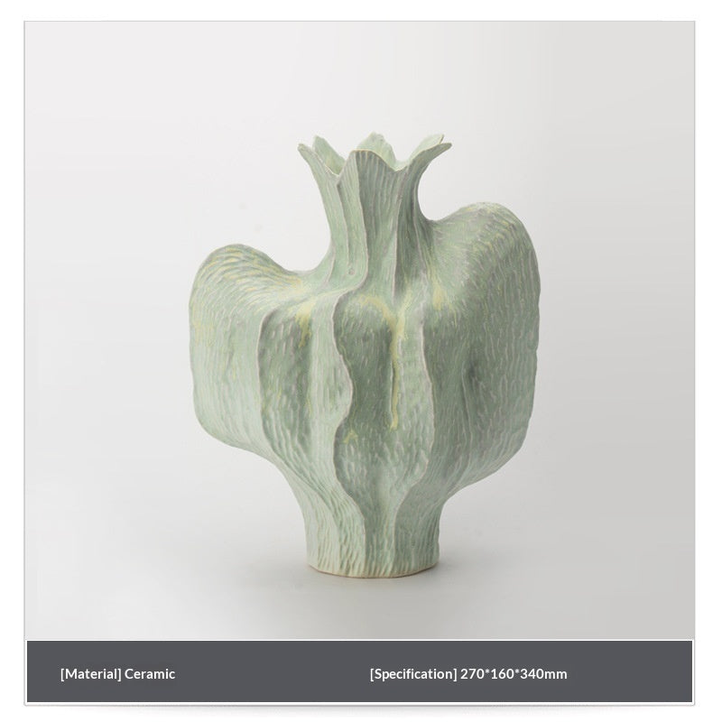 Jarrón Decorativo Retro de Cerámica: Estilo Atemporal