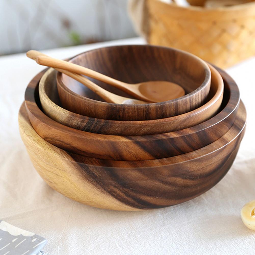 Bowl de Madera Natural: Estilo Cálido para tu Mesa